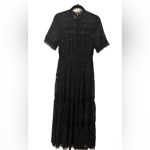 Anthropologie Ranna Grill Brett Embellished Maxi Dress Size 6 - Picture 3 of 6
